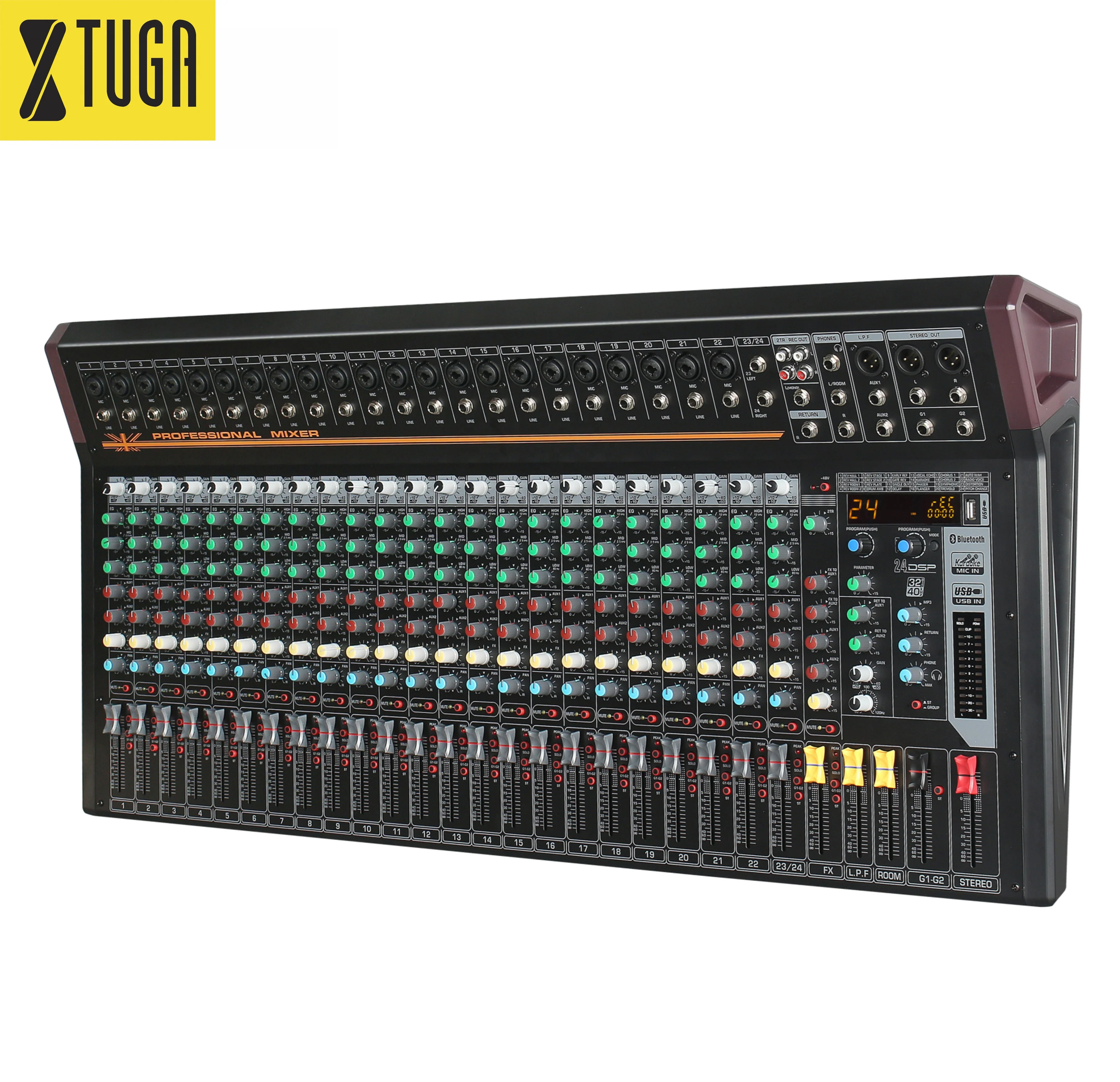 

Xtuga EOS24 Good Service Professional Analog 24CH Studio Audio Mixer