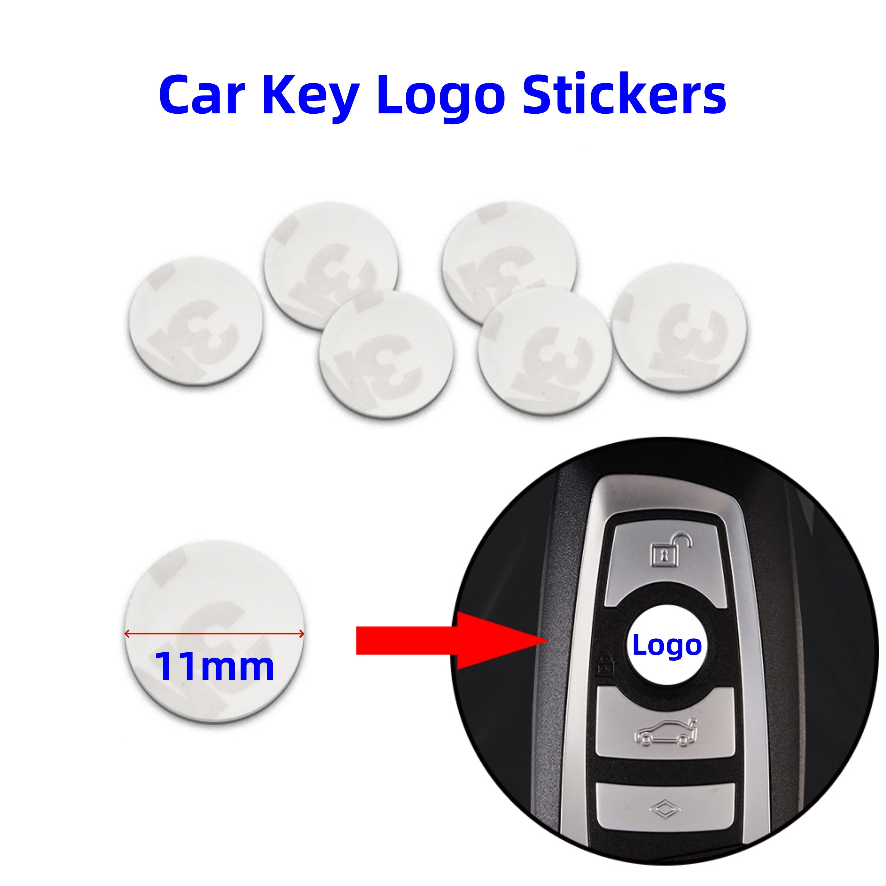 

For E46 F10 E90 E60 G30 X3 X1 X5 F20 E39 F30 G20 E92 Car Remote Control Key Badge Sticker Car keys Emblem Logo Accessories 11mm