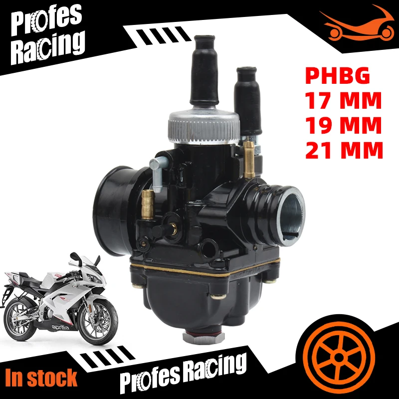

Motorcycle Carburetor 17 19 21MM Carb Moped Scooter 2T for Dellorto PHBG Racing with air intake RS50 47cc 49cc GY6 50CC-100CC