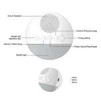 White Noise Machine Music Light Sleep Machine USB Rechargeable 20 Sounds Timed Shutdown Sleep Sound Machine 2