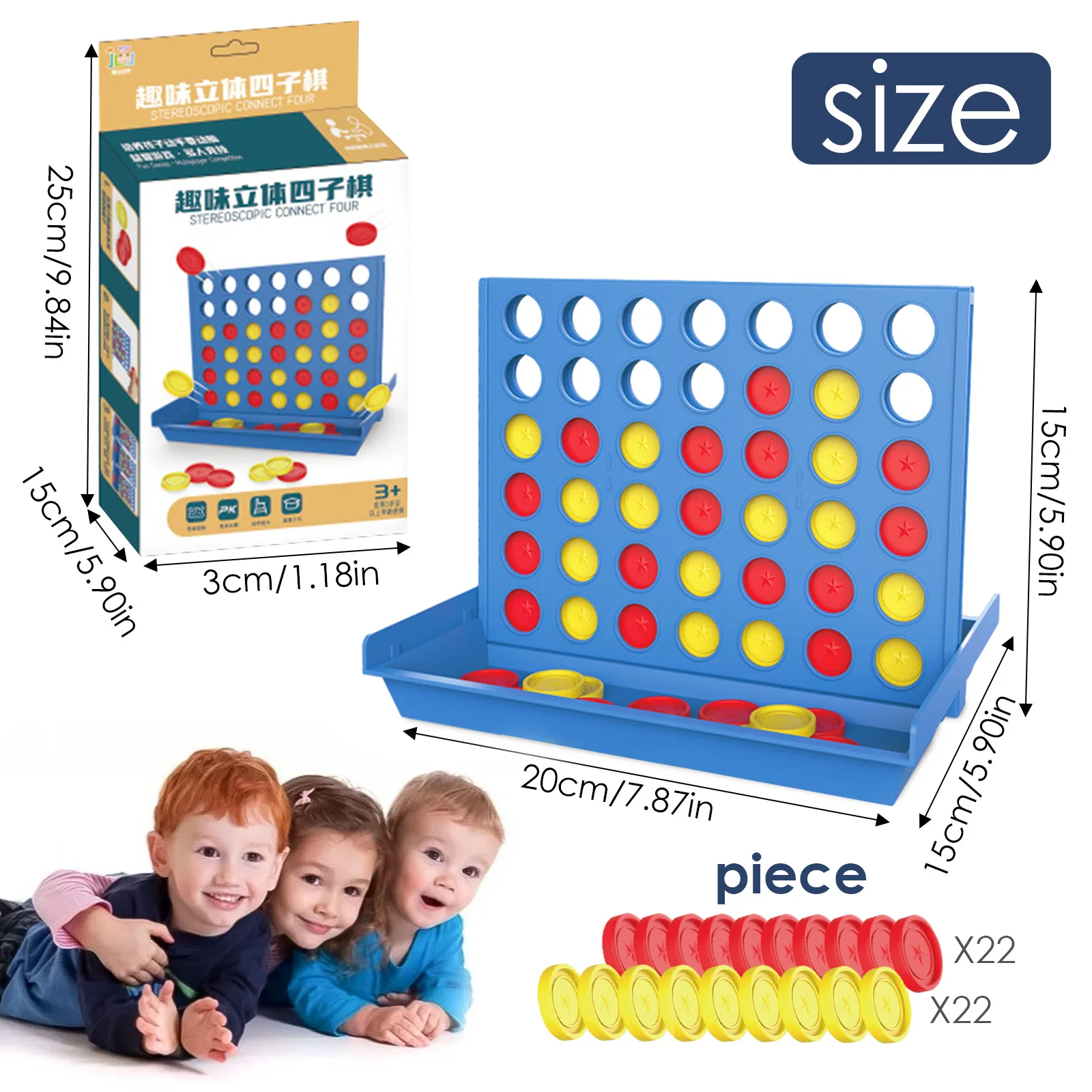 

Kids Gift Interactive 4 In Row Vertical Board Game For Endless Entertainment Wide Application