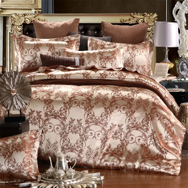 Bedding Set Satin Modern Luxury Bedding Sets High End Fauxsilk Wedding