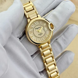 Elegant Vintage Gold Bracelet Watch (Golden)