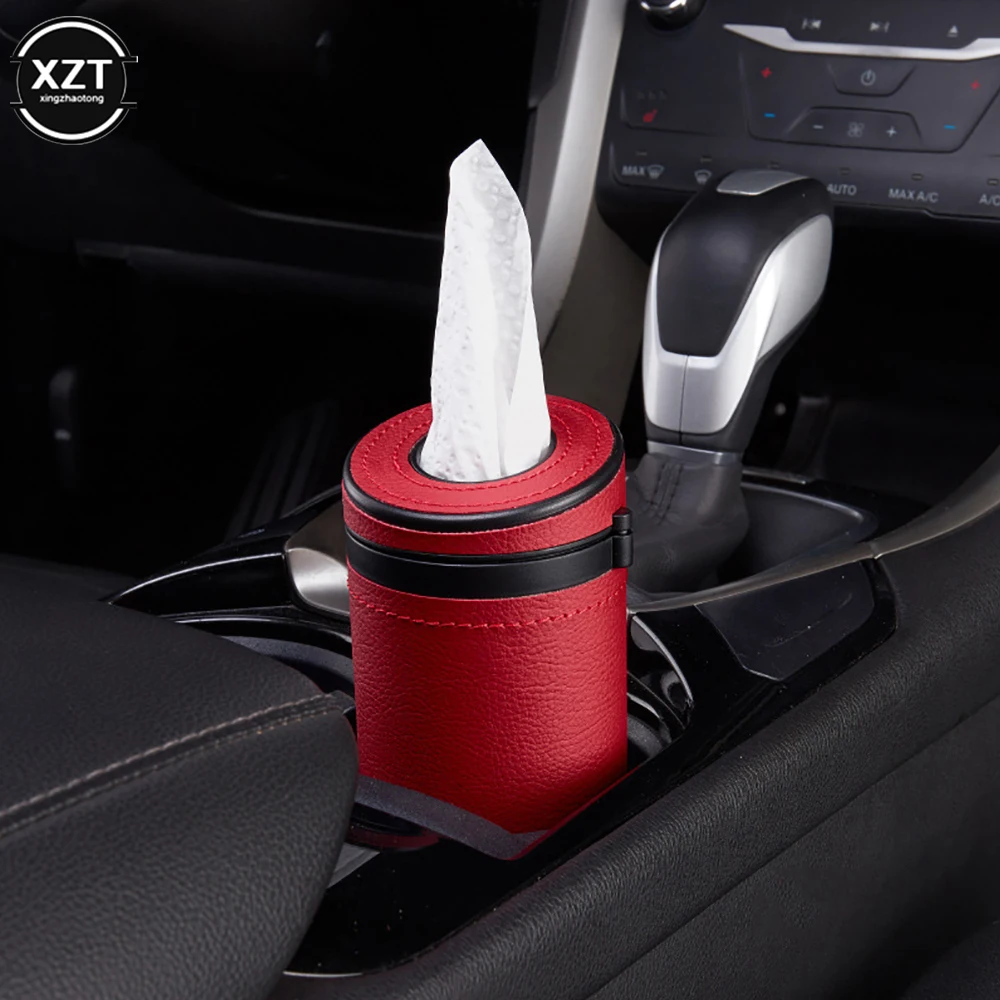Car Tissue Holder Multifunction Car Tissue Box Cover Holder Auto Round Paper Tube With Safety Hammer Interior
