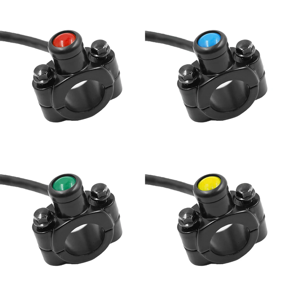 Interruttore Moto Manubrio Montaggio Clacson Faro Freno Stroboscopico Pulsante Interruttore Momentaneo Interruttore In Alluminio Moto - Foto 10