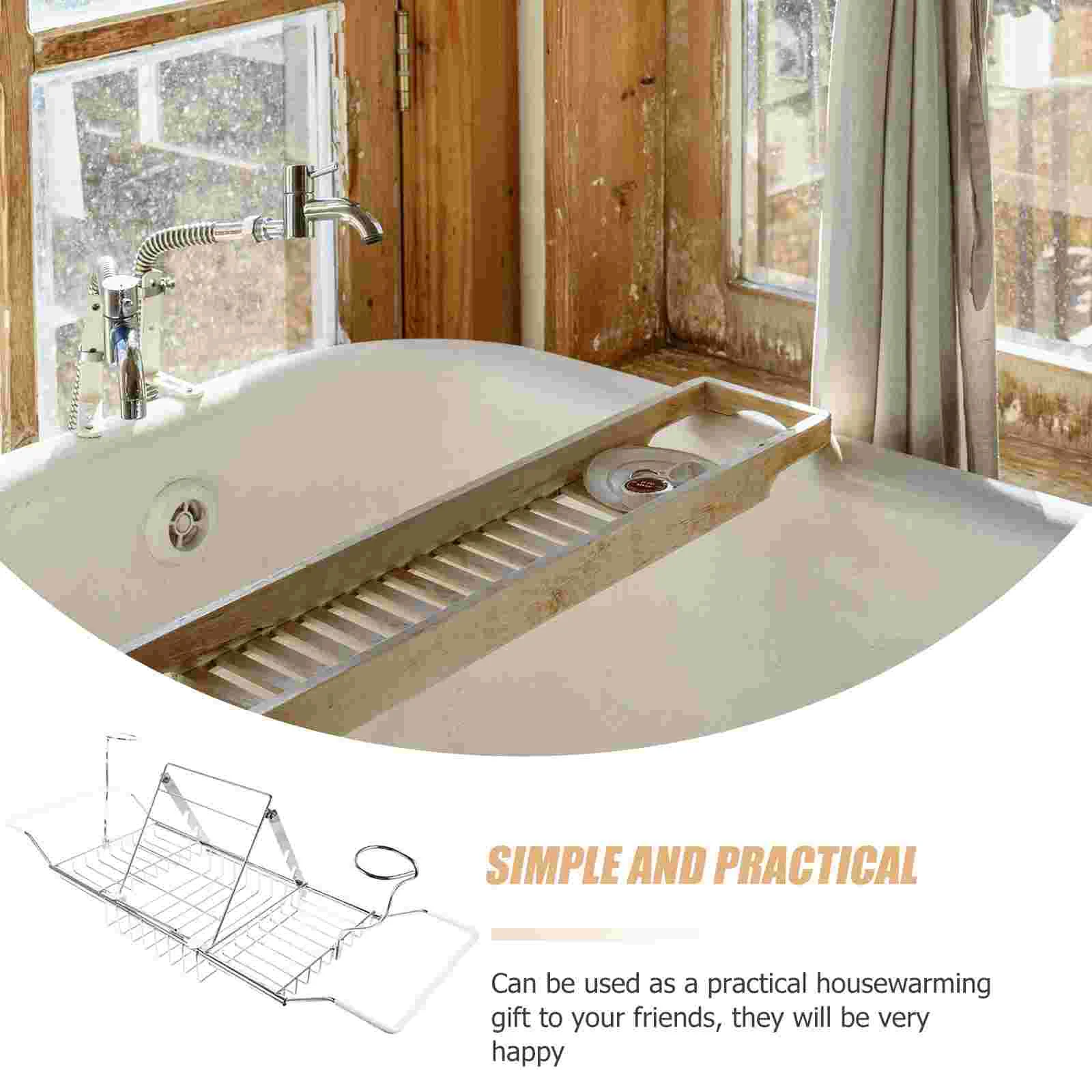 over The Tub Tray Kitchen Storage Organizer Bathtub Shelf Shower Bathroom Racks