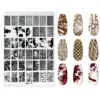 Cartoon Animal Nail Stamping Plate Cute Christmas Halloween Character Snowman Leaf Nail Printing Stencil Templates Manicure Tool 5
