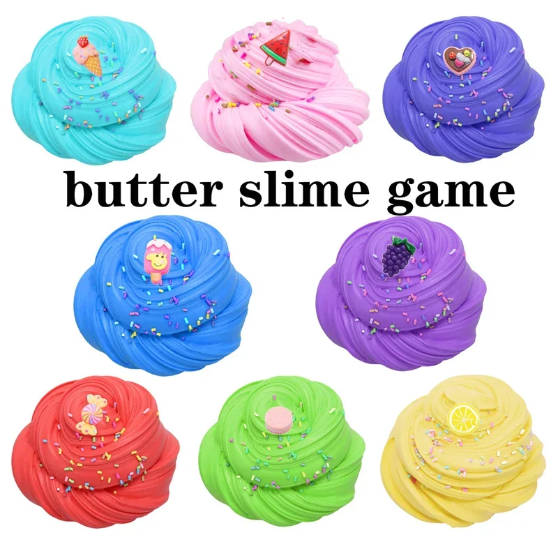 30pcs 30ml Butter Slime Kit Fake Candy Scented Slime Fluffy Party Antistress Toys For Kids Boys Girls Birthday Gift 5