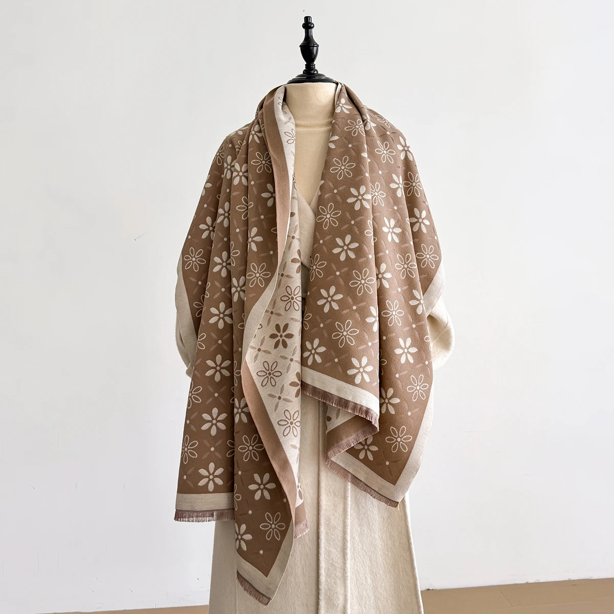 2025 New Women's Autumn and Winter Trend Imitation Cashmere Scarves Female Thermal Air Conditioner Shawl Long Scarf