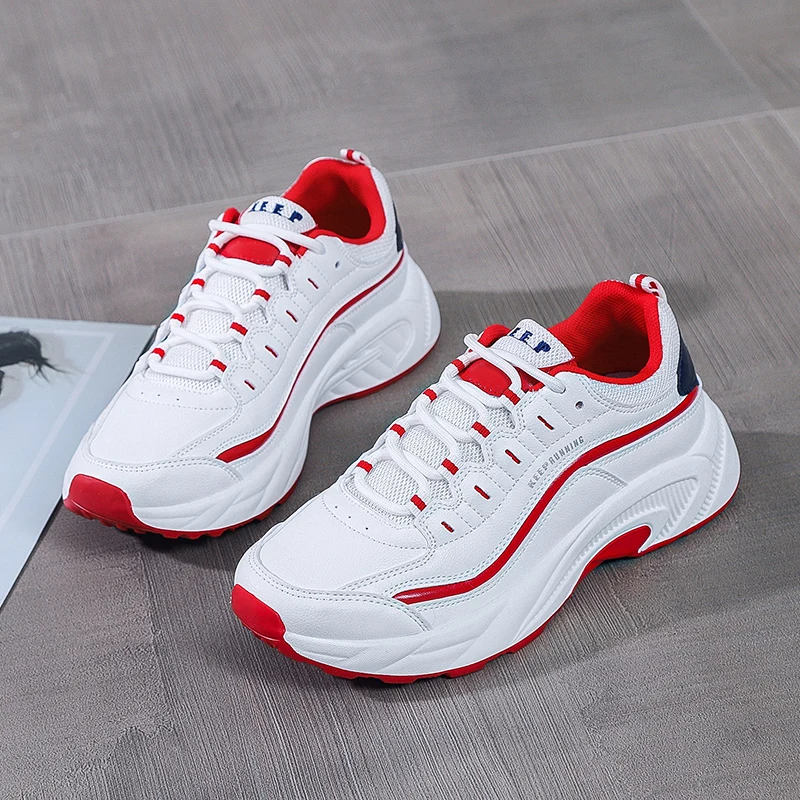

Shoes for Women Chunky Sneakers Breathable Running Shoes Mesh Flat Plus Size Light Weight Sports Shoes Platform Chaussure Femme