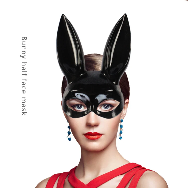 Masquerade Bunny Mask Fun Bunny pół twarzy maska dla dorosłych Easter