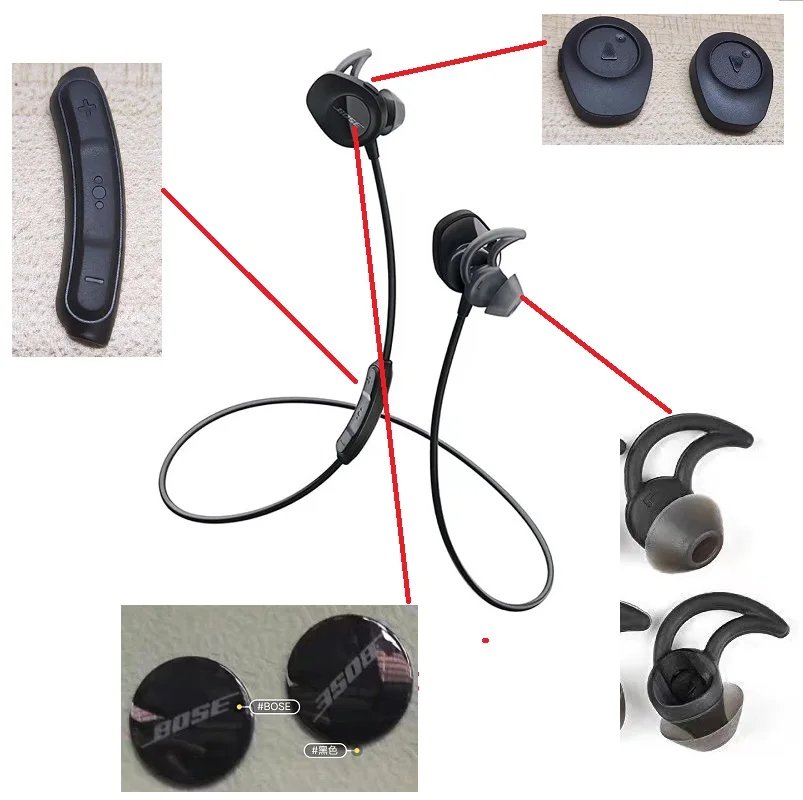 Repair Parts suitable for For Bose SoundSport bluetooth Earbuds Waterproof Headset In-Ear Earphones