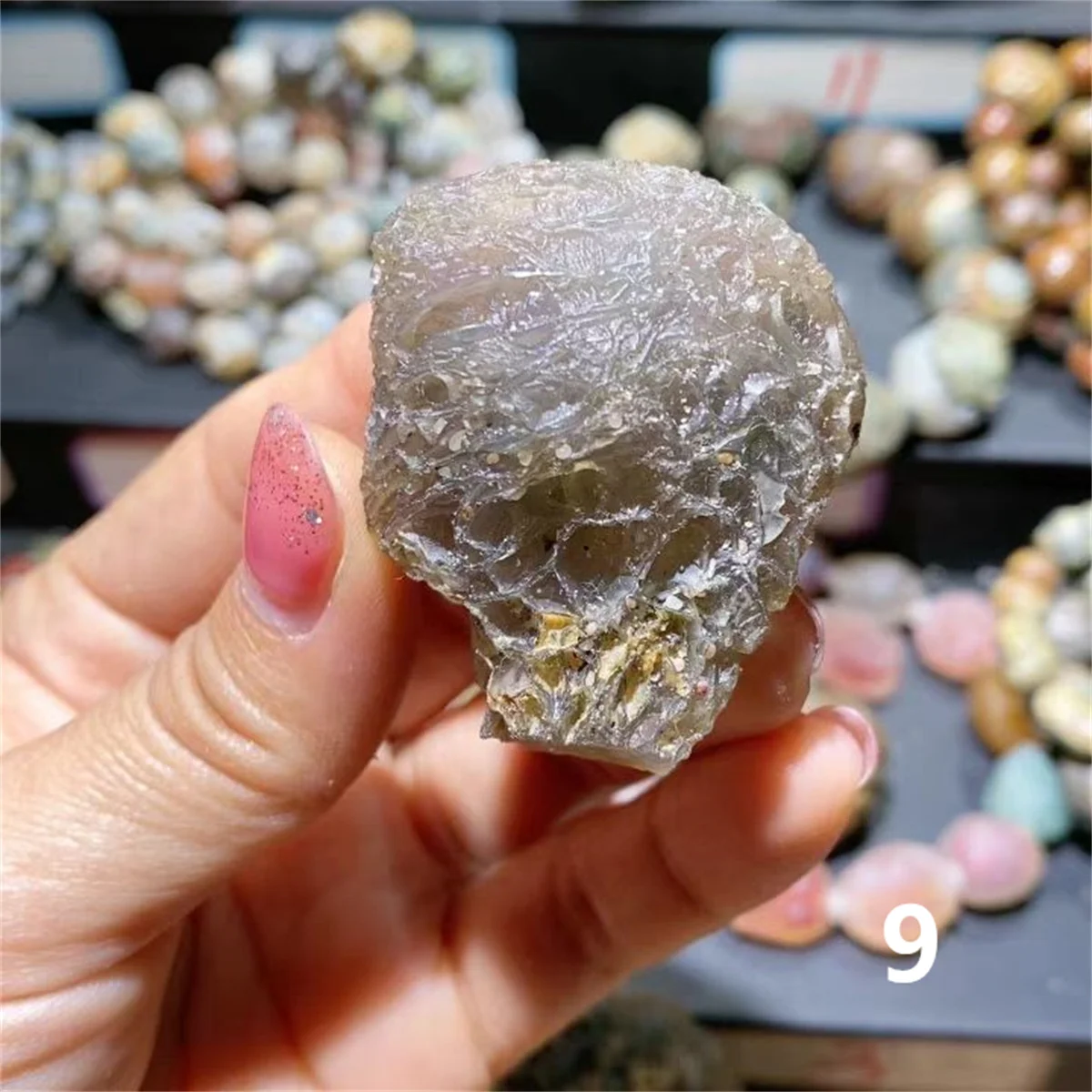 1pcs/lot Precious natural stone Gobi agate world's scarce collectibles Multi-eye pattern Treasured gifts Strong energy amulet