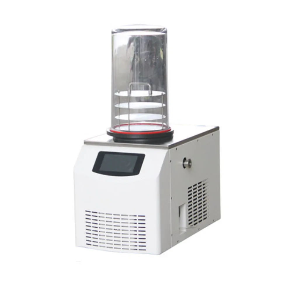 Vertical And Movable Fruit Soil Vegetable Home Small Mini Lyophilizer Vacuum Freeze Dryer Machine For Food Candy Coffee shanghai lichen freeze drier desktop vacuum freeze drier food soil laboratory small pre freeze drier