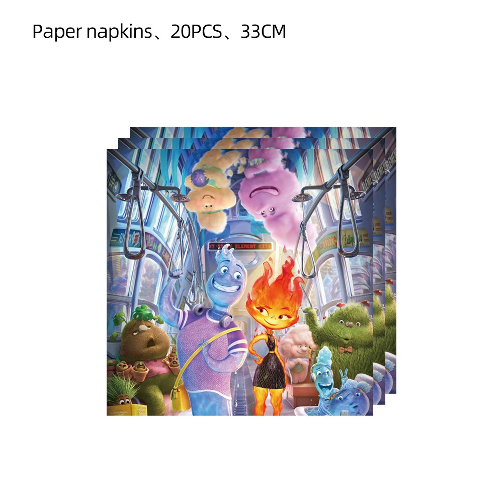 20 Pz/Lotto Baby Shower Element Theme Forniture Per Feste Di Compleanno Per Bambini Stoviglie Usa E Getta Stampa Tovaglioli Per La Cena Decorazione Ti