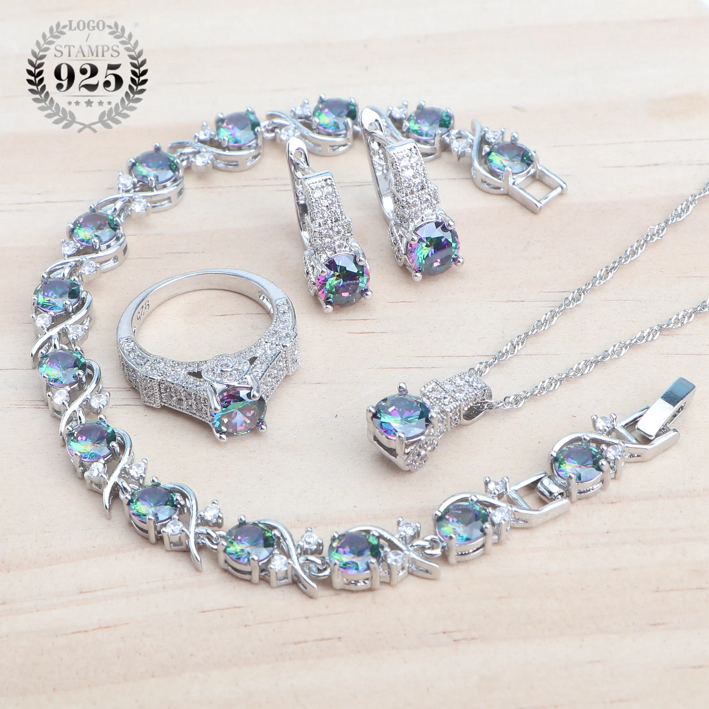 Collar Dijes Pulsera Anillo Aretes Juegos De Joyería De Lujo | Meses