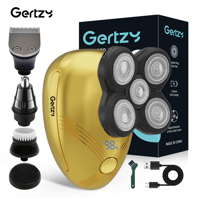 Men's 5-in-1 electric shaver with 5 rotating blades, USB charging, multifunctional personal beauty set