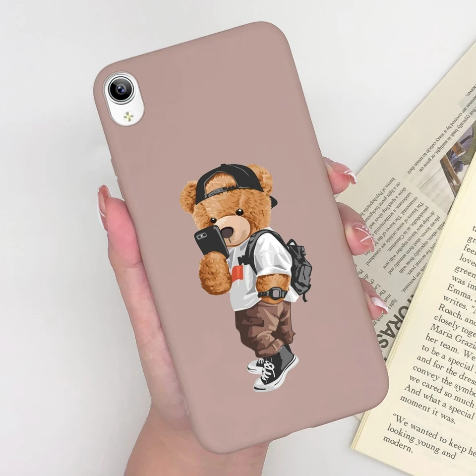 Cute Little Bear Dinosaur Matte Soft Bumper Phone Case