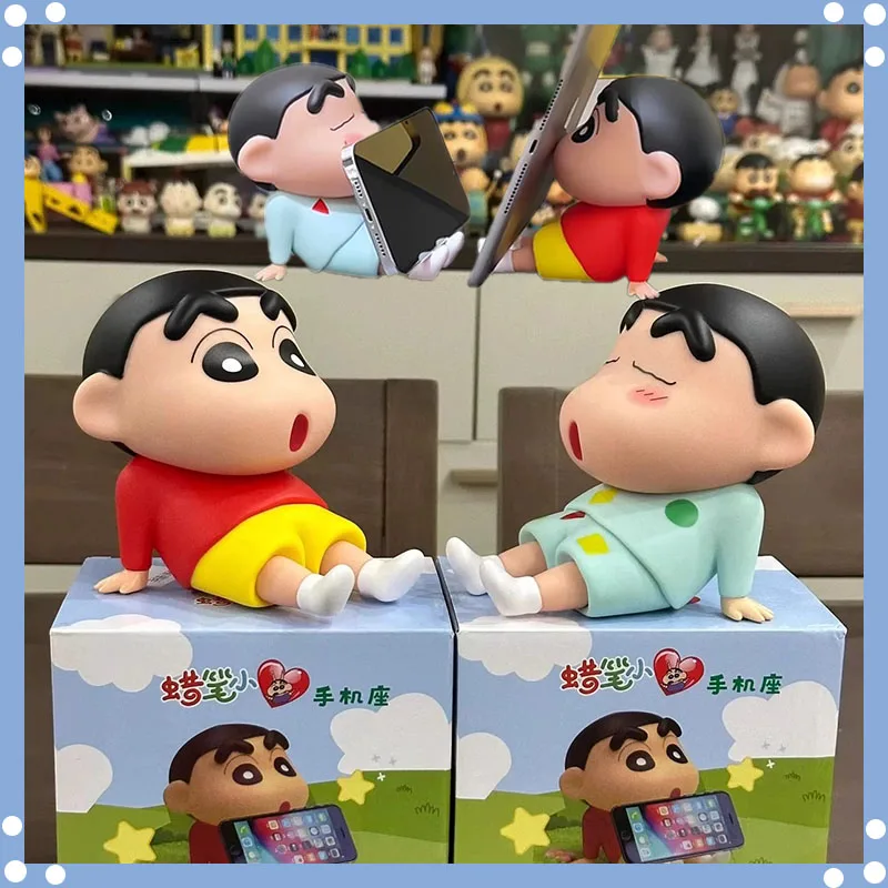 짱구 범용 데스크 폰 거치대 마운트 스탠드, 레이지 휴대폰 거치대, 애니메이션 피규어, 휴대폰 아이패드 거치대