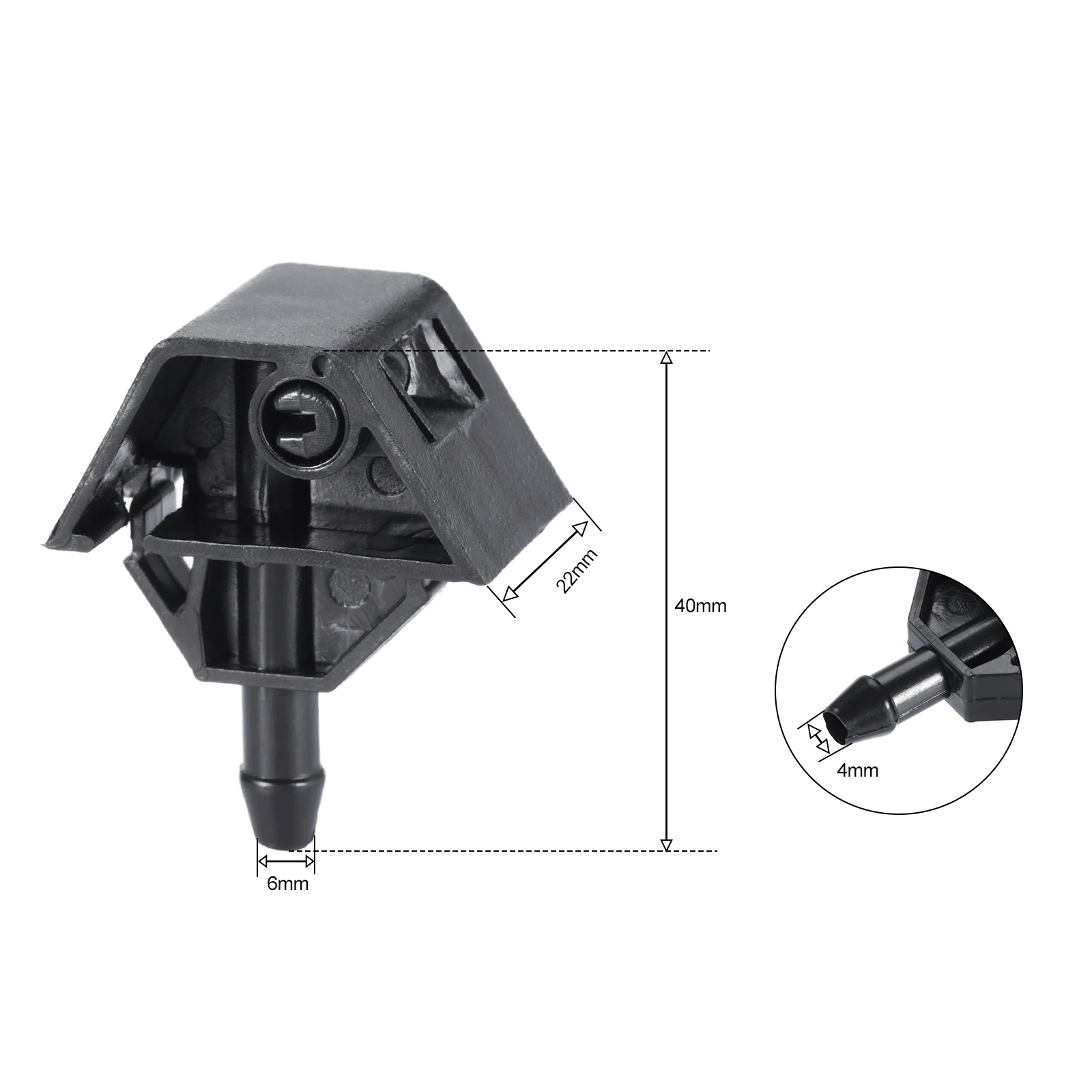 2Pcs Car Front Windshield Washer Wiper Jet Water Spray Nozzle