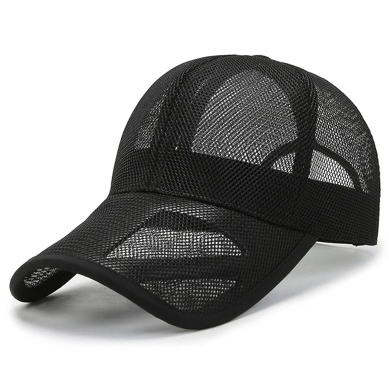 

Trucker Cap Men Hollow Out Unisex Summer Baseball Cap Solid Color Adjustable Men Mesh Breathable Women Snapback Dad Hat Gorras