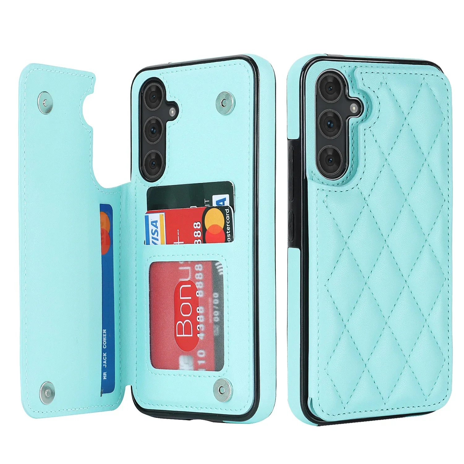 Magnetic Leather Wallet Phone Case with Card Slot and Bag Cover