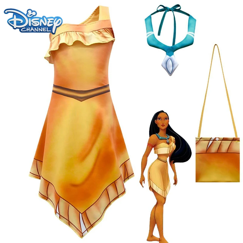 Disney Pocahontas Princess Summer Girls Dress Beach Indian