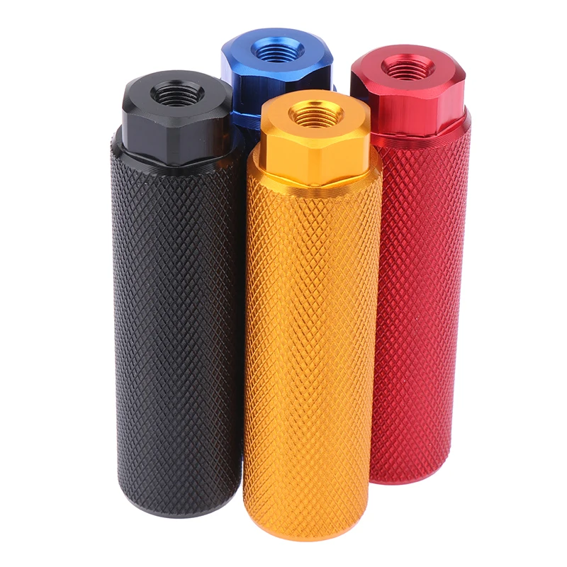 1pc Alloy Foot Stunt Peg For BMX Bike Fit 3/8 Inch Axle Footrest-Lever Cylinder Grip Non-Slip Axle Foot Pegs Bicycle Accessories