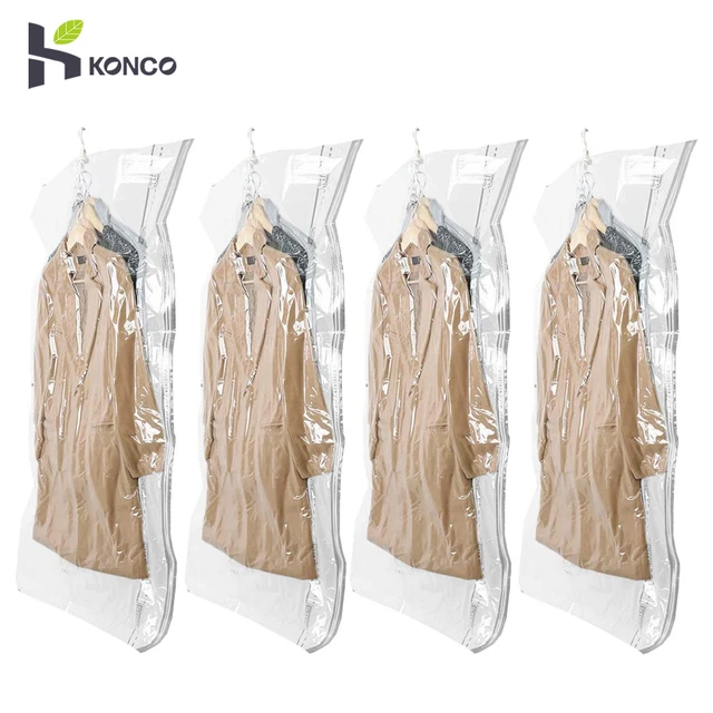 Hanging Vacuum Storage Bags Clothes Storage Bag Reusable Vacuum Storage  Bags for Dresses,Coats,Down Jackets and Other Clothes - AliExpress