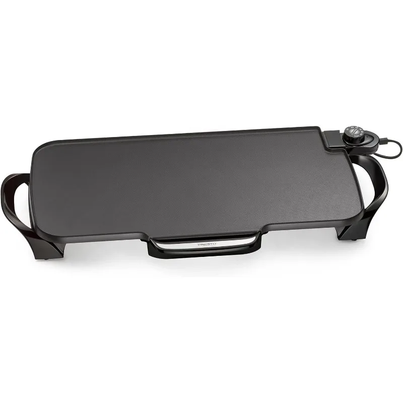 07061 22-inch Electric Griddle With Removable Handles, Black, 22-inch 2