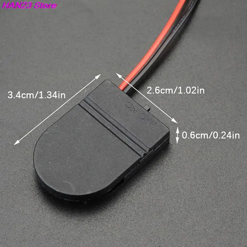 5PCS Single Slot CR2032 CR 2032 Button Coin Cell Battery Holder Case Cover With ON-OFF Switch leads Wire 3V Battery Box battery storage box battery case battery holder battery box