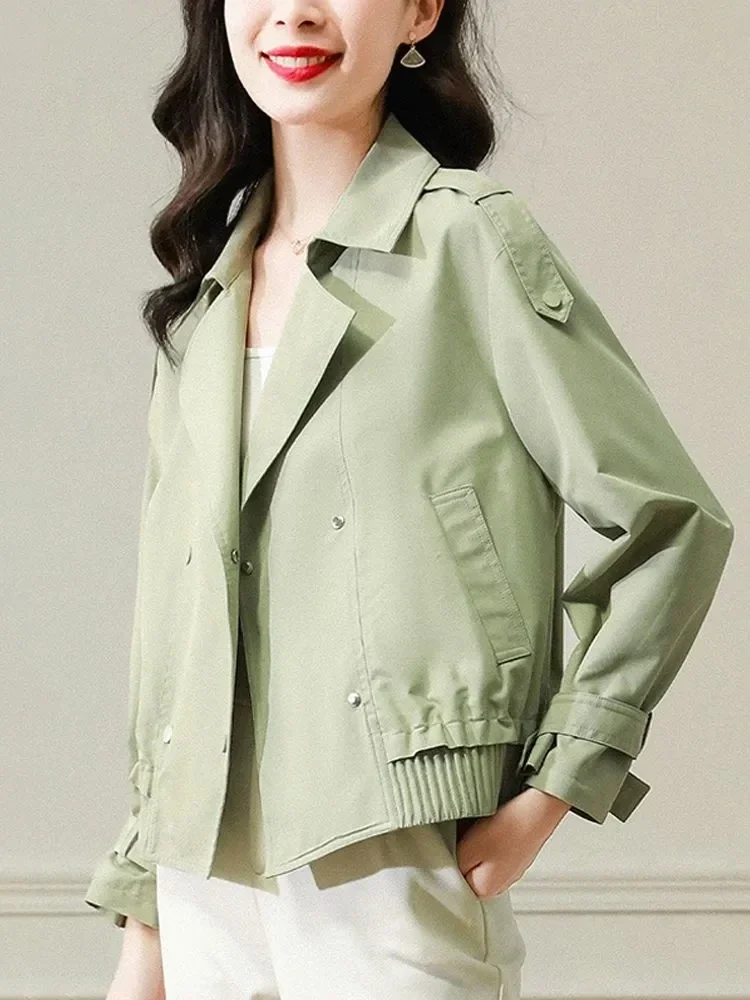 Short Windbreaker Jacket Women's Small Spring Outfit 2024 New Women's French Coat Jacket Top
