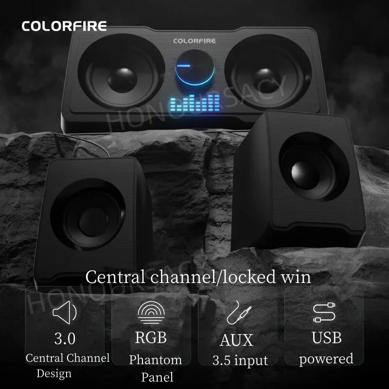 

HIFI Sound Quality Computer Speaker Desktop Subwoofer 3D Stereo Surround RGB Lighting Portable Desktop Home Theater Speakers