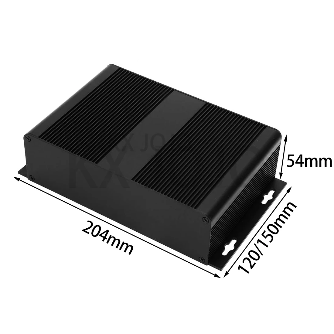 tipo de Alumínio Split Case com Ear Enclosure Waterproof Silver Black Electronic Box Faça Você Mesmo Power Housing Instrumento 204x54x120 150 mm