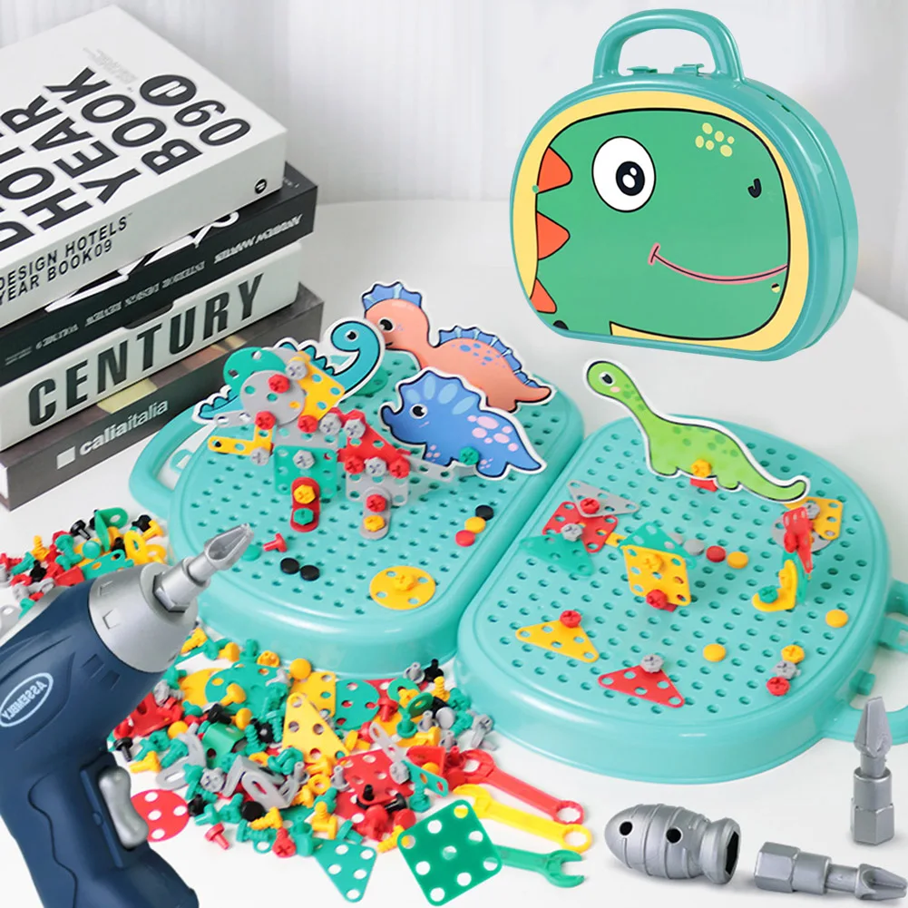 Magic Montessori Toy Play Toolbox Electric Drill Engineering Education Learning Building Block Toys Kids DIY Learning Toys