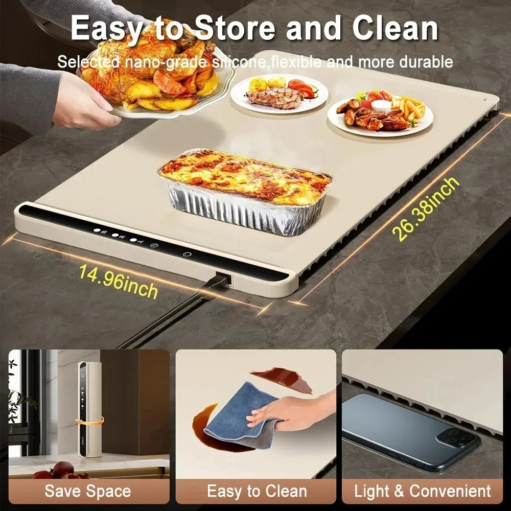 Electric Warming Tray Foldable Food Warmer Portable