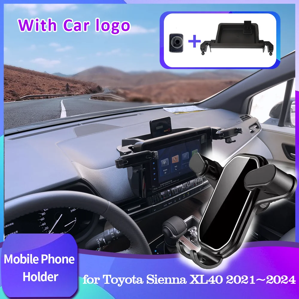 for Toyota Sienna XL40 2021~2024 Car Mobile Phone Holder Support GPS Stand Air Vent Clip Tray Mount Accessories Samsung iPhone