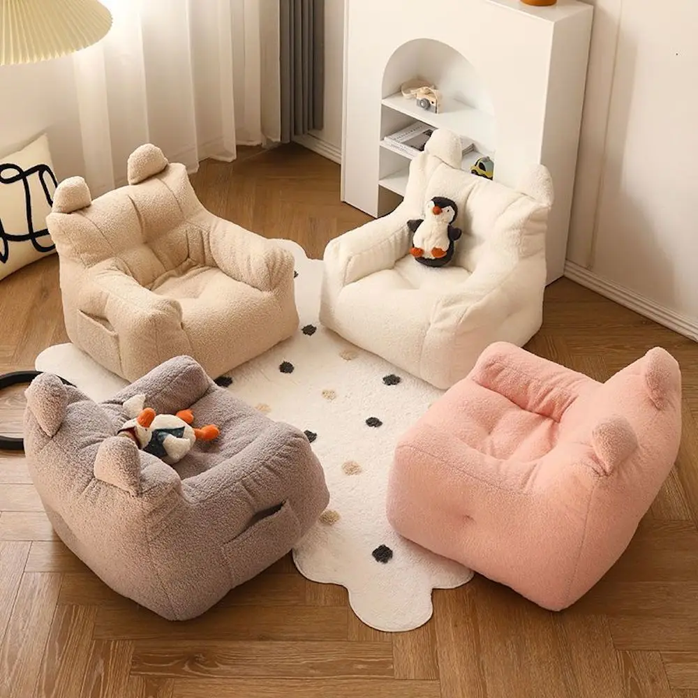 New Cute and Lazy Sofa Mini Casual Seat Cartoon Children's Sofa Reading Men and Women Simple Sofa Baby Sofa children folding small sofa bed nap cartoon cute lazy lying seat stool removable and washable kids sofa kids chair