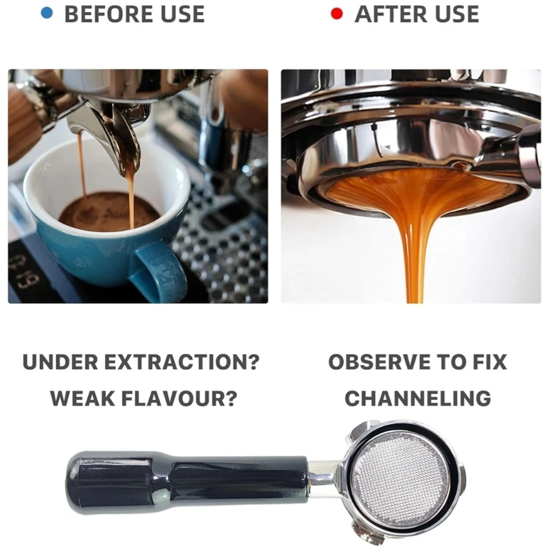 

54 мм стальная ручка для кофе и инструмент для фильтра, бездонный портафильтр из нержавеющей стали и поднос для кофейных зерен,