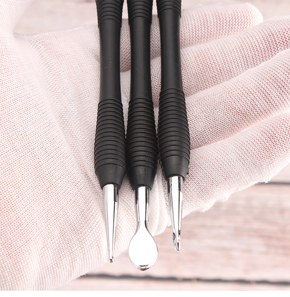 Description Picture 6 of itemLeather Modeling Carving Tools Set Modeling Point Stylus Spoon Leather Embossing Tool Kit Stainless Steel Carving Tool Three