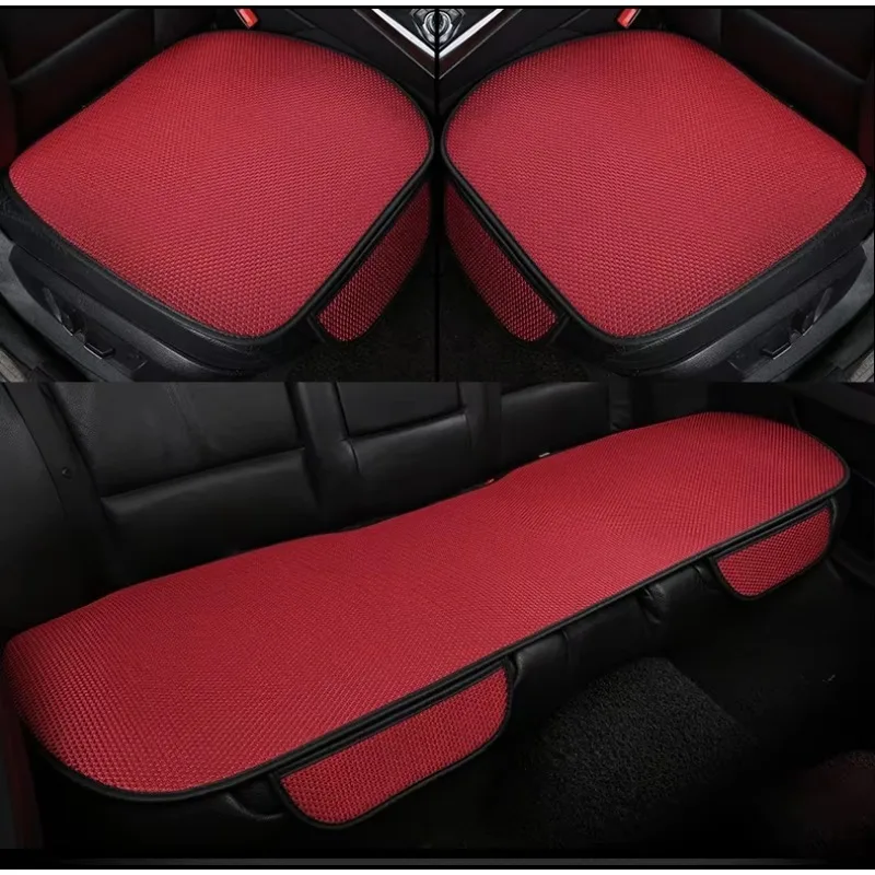 thumbnail image 1 of Funda de asiento de coche transpirable de seda de hielo para las cuatro estaciones, almohadilla protectora de cojín de asiento de coche, juego de cojines universales aptos para la mayoría de los coche, 1 of 4
