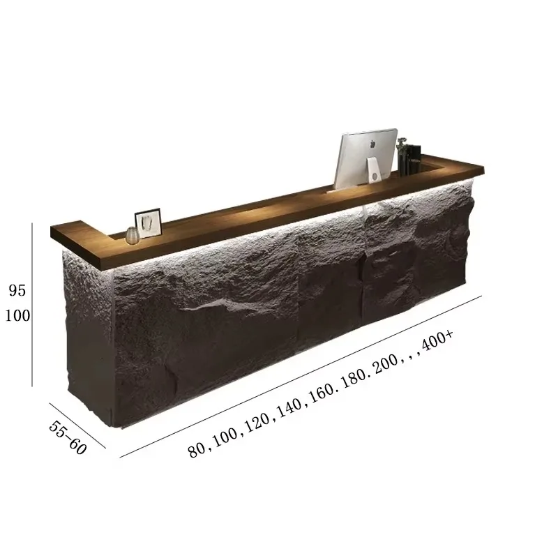 Reception Desk Luxury Home Counter Beauty Institute Salon Furniture Bank Pink Shop Service Cosmetics Church Pulpit Moveable Bar