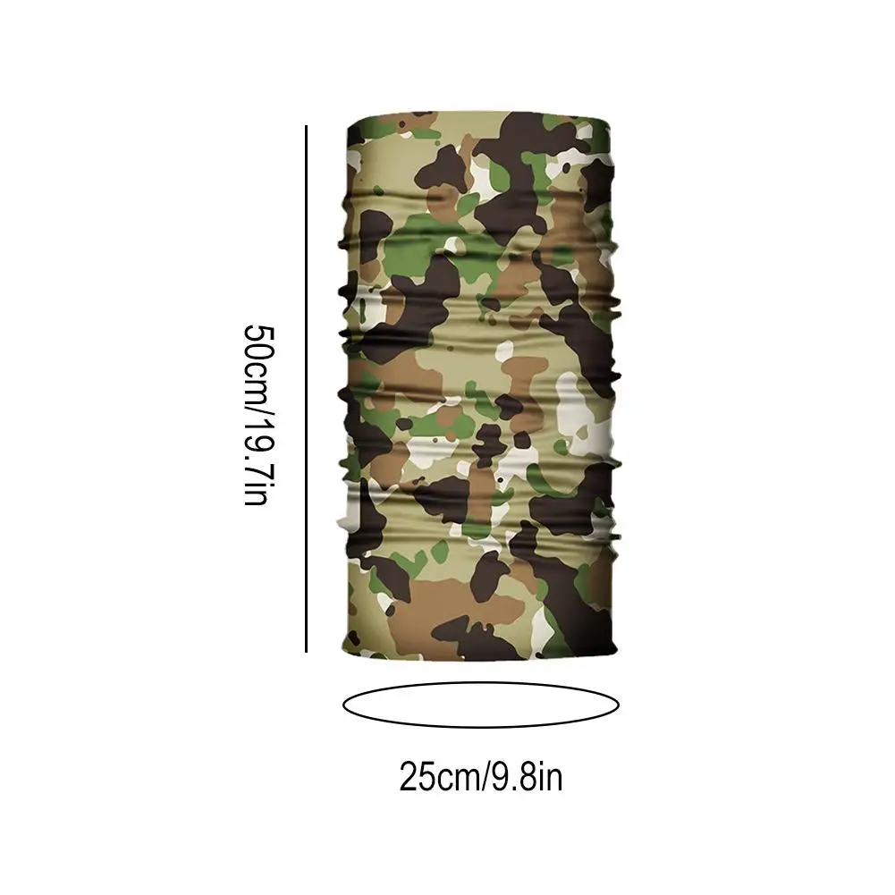 Camouflage Ice Silk Half Face Mask Neck Protection Sunscreen Anti-UV Dust-Proof Outdoor Fishing Running Cycling Supplies
