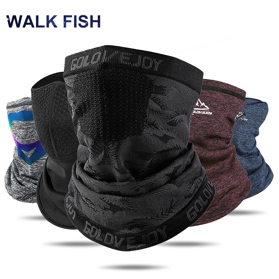 

Зимняя теплая защитная маска для лица WALK FISH унисекс шарф для рыбалки и верховой езды ветрозащитный спортивный головной платок