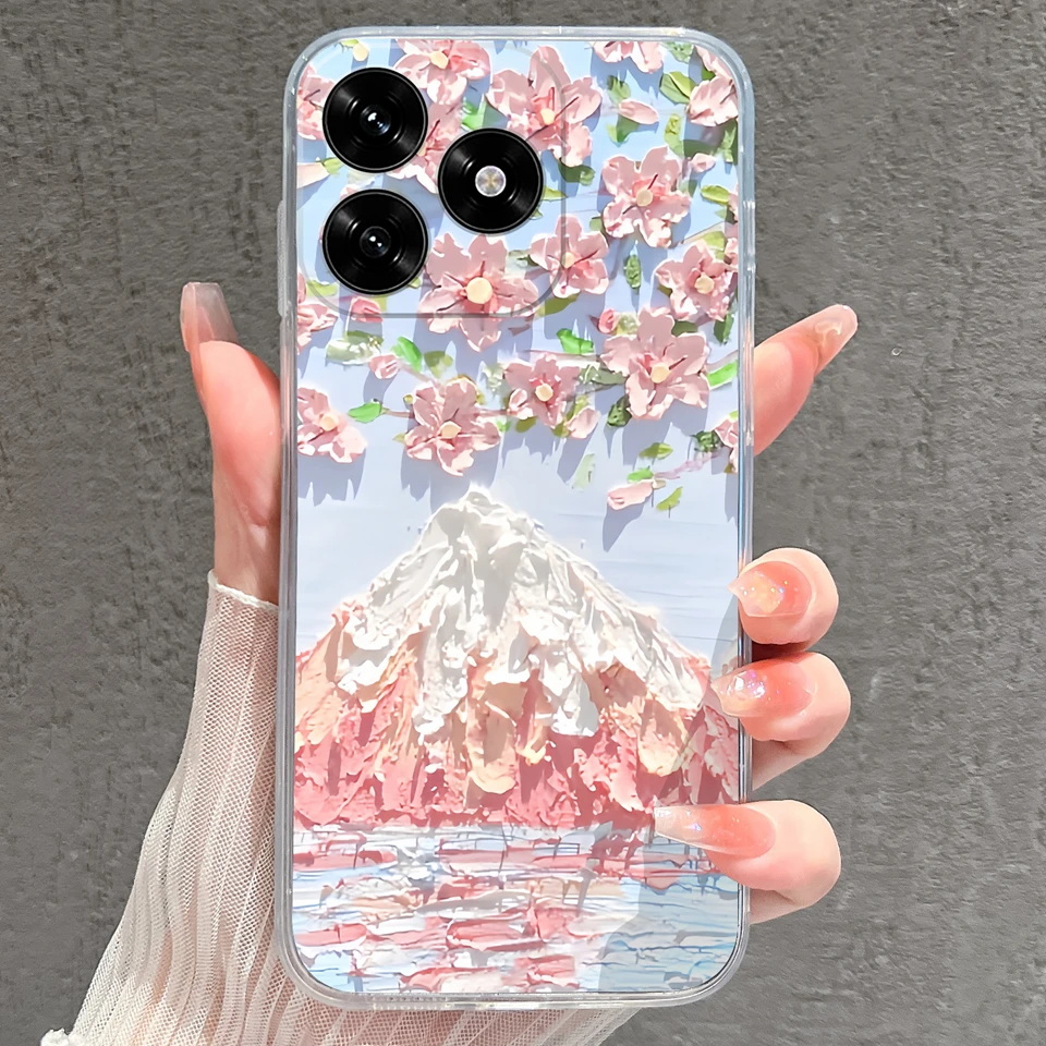 Cartoon Frog & Pig Transparent Protective Phone Case