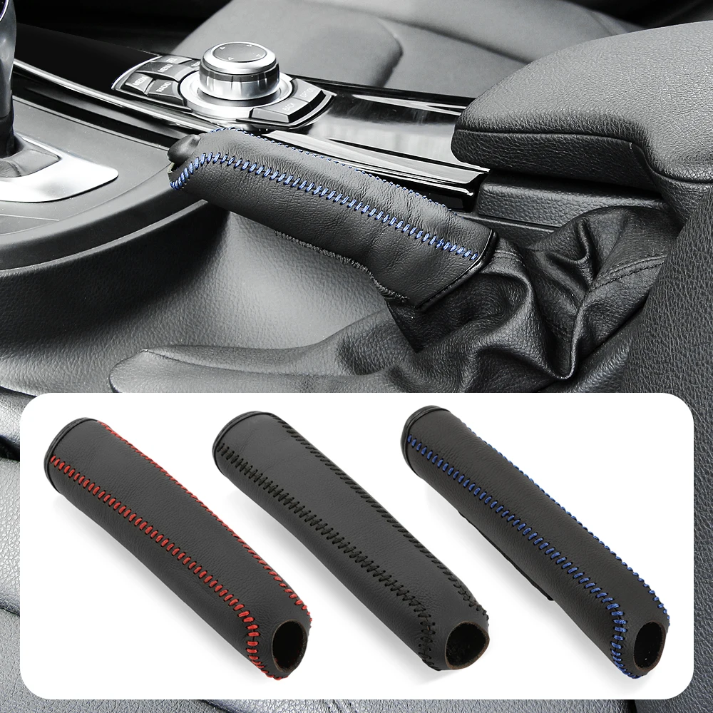 Leather Gears Handbrake Cover Auto Interior for Skoda Octavia 2 A7 A5 A4 Vrs Fabia 2 1 Rapid Yeti Superb 3 Felicia Citigo RS