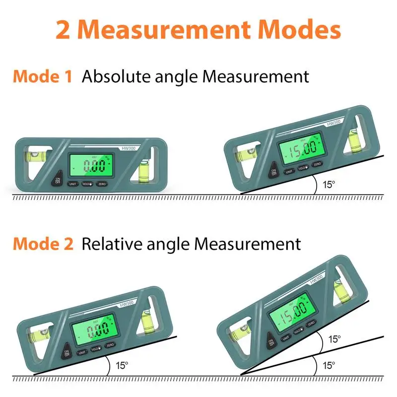 Digital Inclinometer Angle Finder Angle Gauge Level Tool Spirit Level Magnet Base LCD Display Inclinometer Construction Tools
