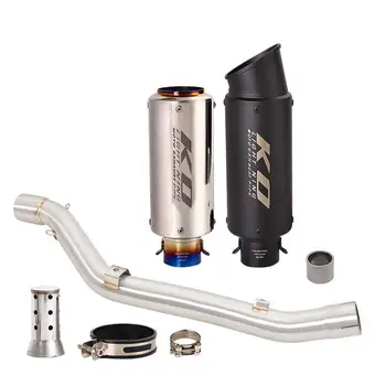 For Suzuki DRZ400 S  SM 2000-2022 Motorcycle Exhaust Pipe Mid Link Pipe Muffler Escape Connect Tube Slip On Stainless Steel