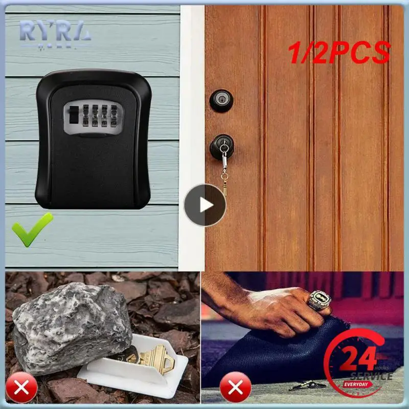 

1/2PCS Wall Mount Key Storage Secret Box Organizer Password Security Code Lock