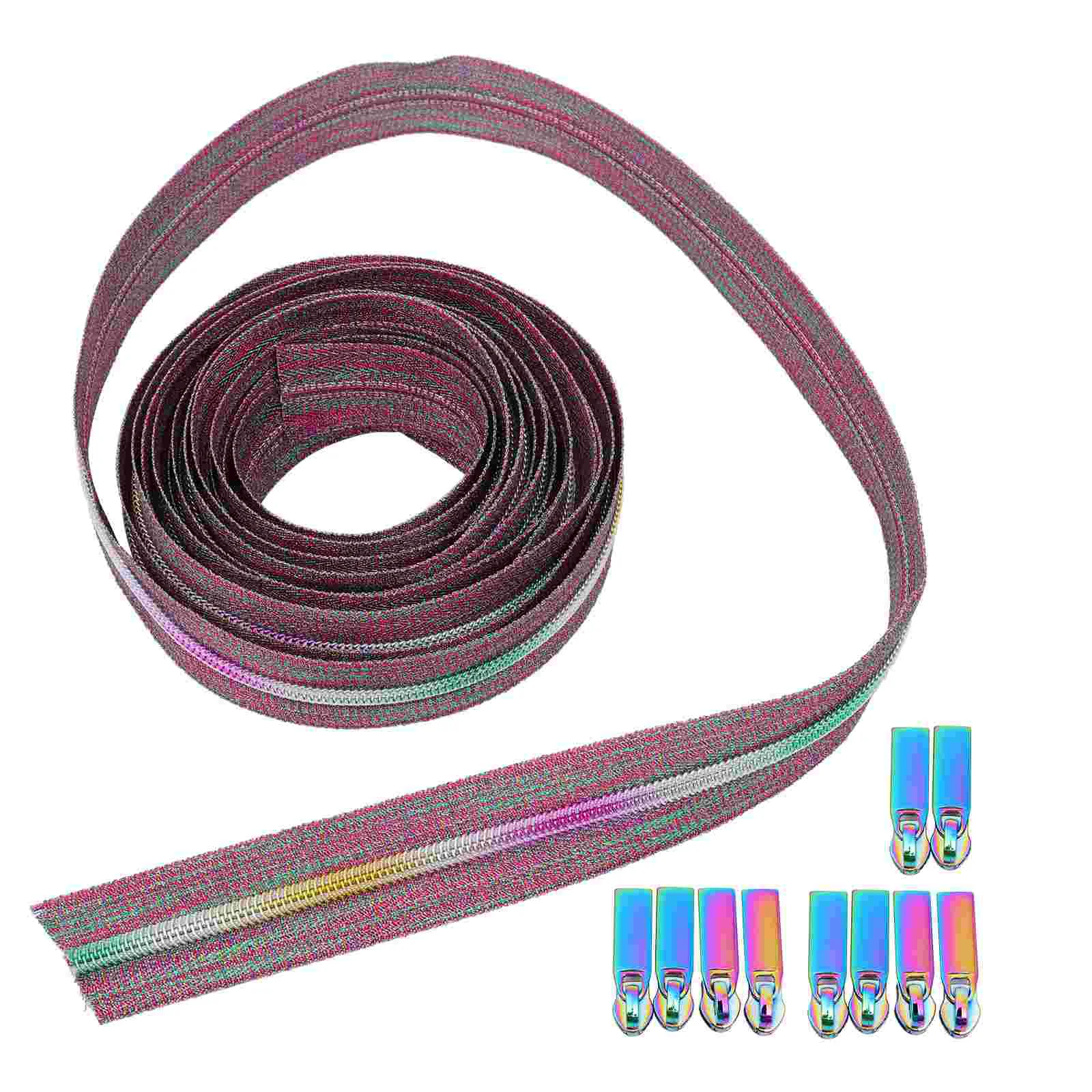 

5 Yards Zipper Head Cloth for Tailor Crafts Detachable Pull Alloy Nylon Coil Zippers Jean Jackets